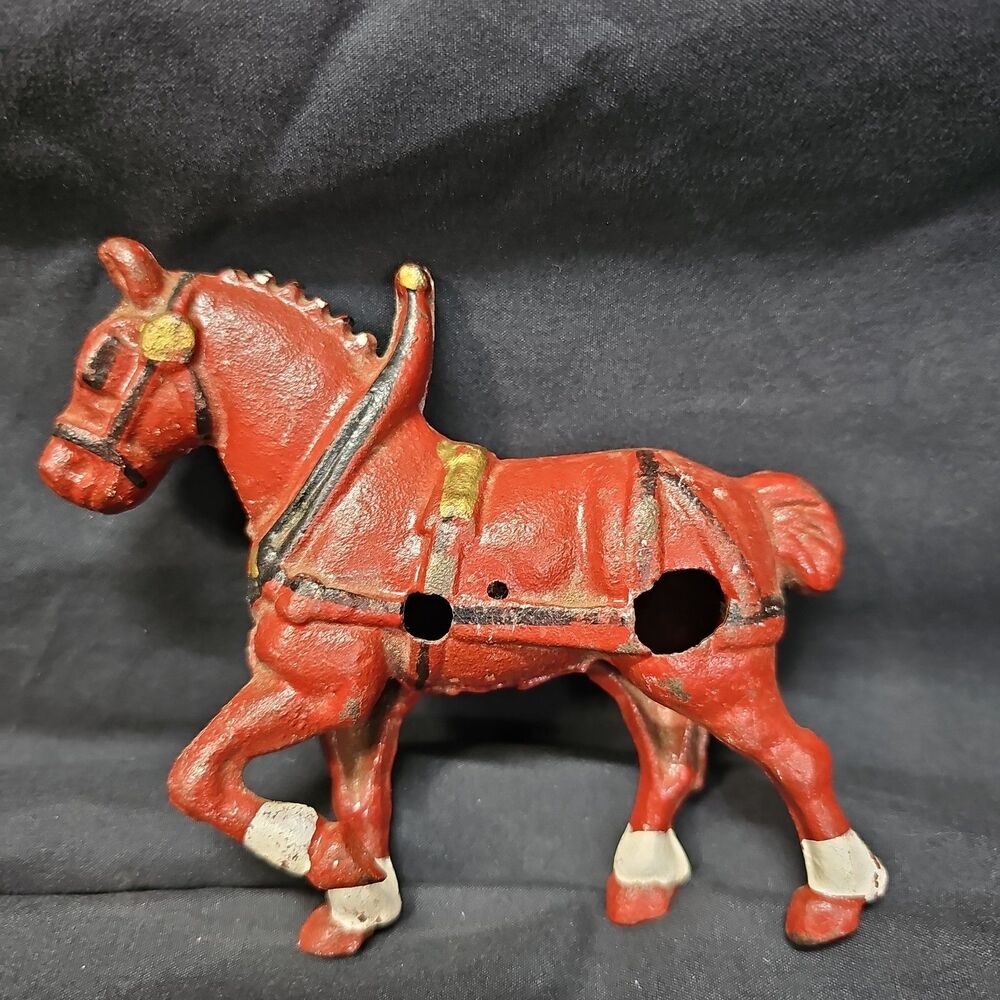 Cast Iron Beer Ale Wagon Toy Replacement Clydesdales Horse Team Horse Vintage